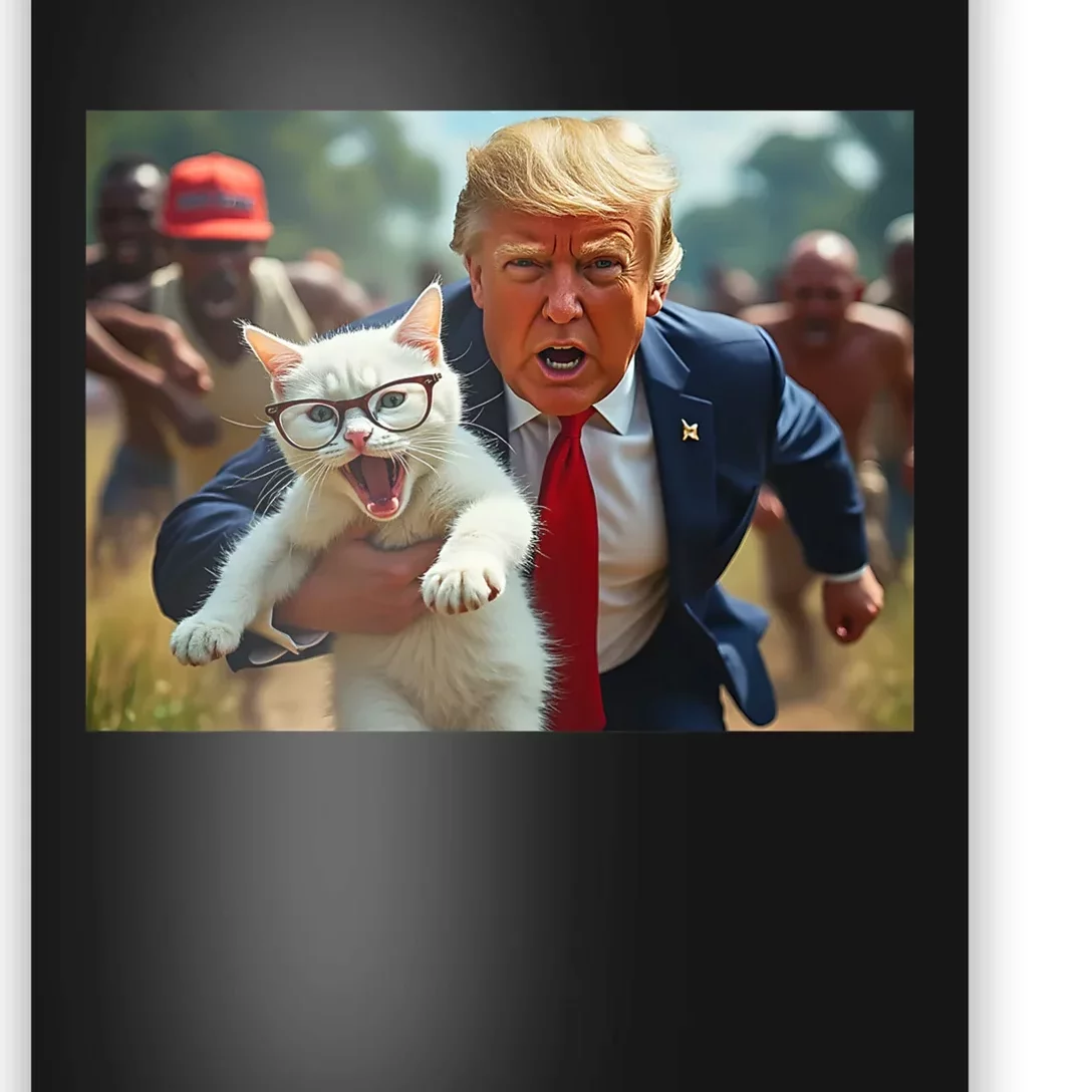 Trump Holding Cat Vote Trump Pets For Trump Vote President Poster