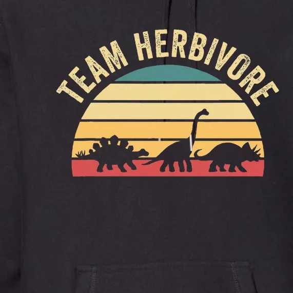 Team Herbivore Cute Dinosaur Premium Hoodie