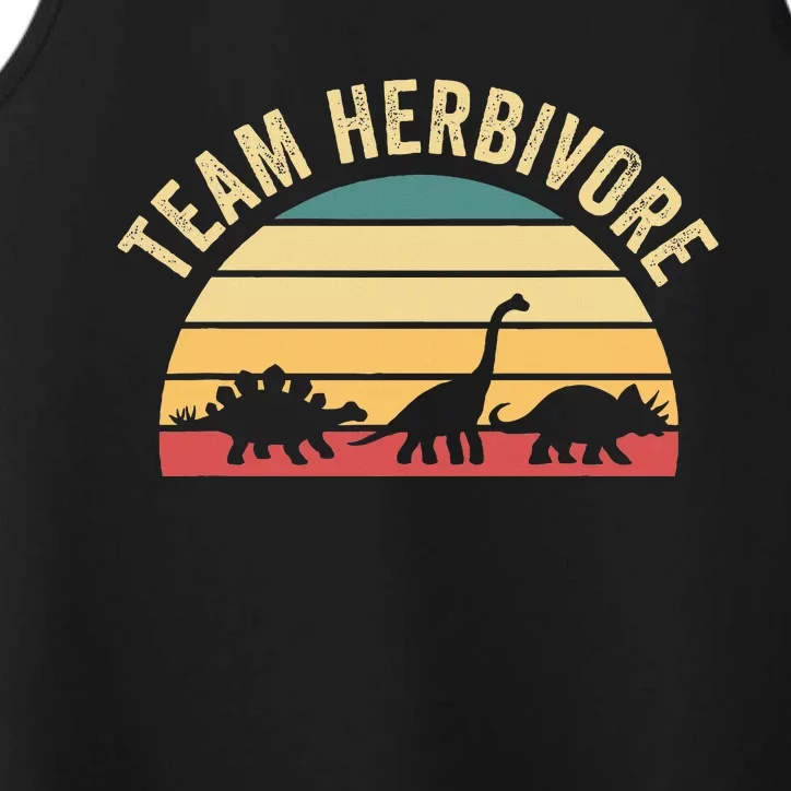 Team Herbivore Cute Dinosaur Performance Tank