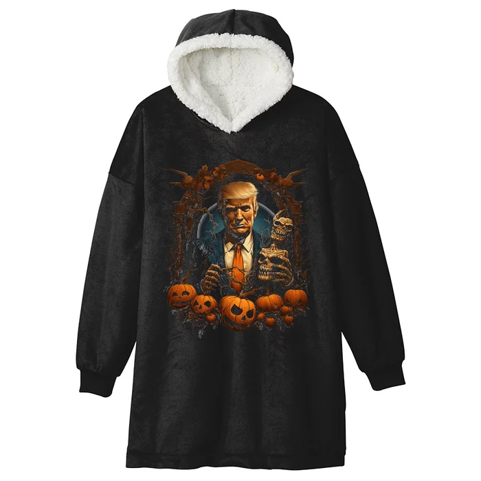 Trump Halloween Costume Scary President Hooded Wearable Blanket