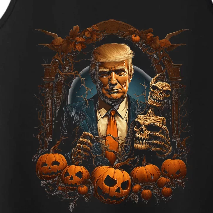 Trump Halloween Costume Scary President Performance Tank