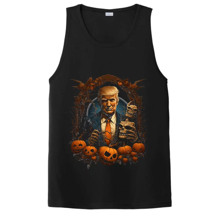 Trump Halloween Costume Scary President Performance Tank