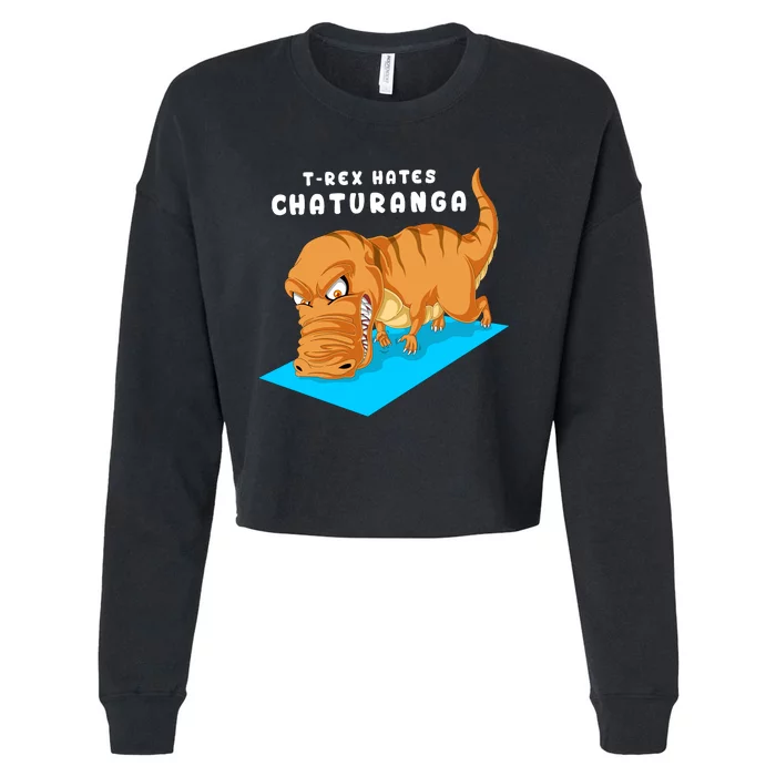 Trex Hates Chaturanga Cropped Pullover Crew