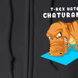 Trex Hates Chaturanga Full Zip Hoodie