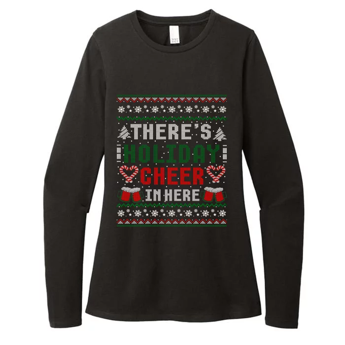 ThereS Holiday Cheer In Here Christmas Ugly Womens CVC Long Sleeve Shirt