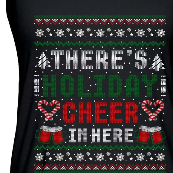 ThereS Holiday Cheer In Here Christmas Ugly Ladies Essential Flowy Tank