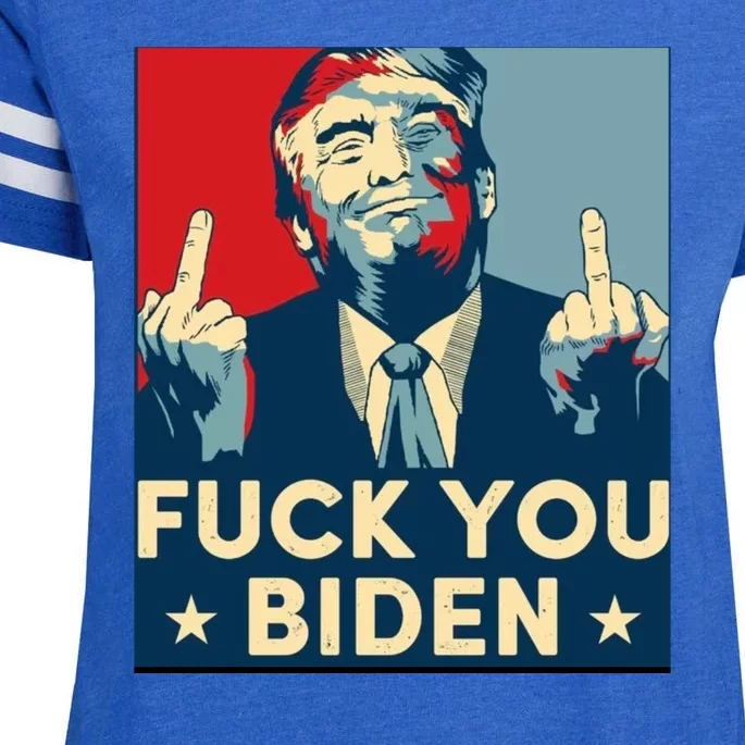 Trump Hope Design Fuck You Biden Enza Ladies Jersey Football T-Shirt