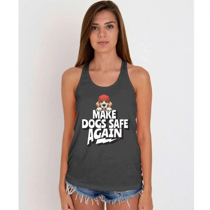 Trump Harris Debate Make Dogs Safe Again Women's Knotted Racerback Tank