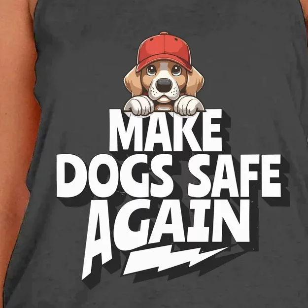 Trump Harris Debate Make Dogs Safe Again Women's Knotted Racerback Tank