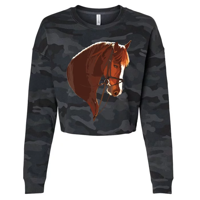 Tremendous Horse Design Horses Tee Cropped Pullover Crew