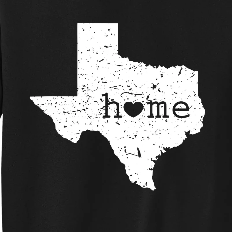 Texas Home Distressed Tx Map With Heart Sweatshirt