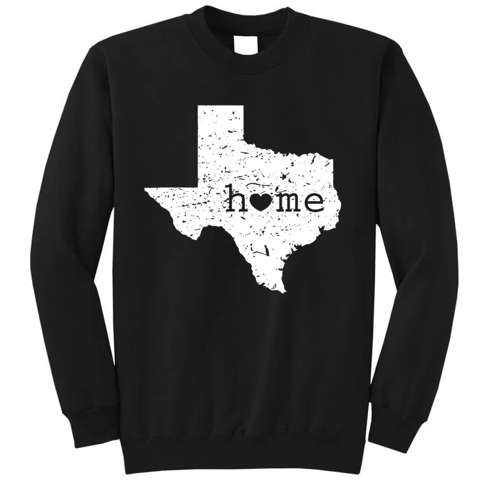 Texas Home Distressed Tx Map With Heart Sweatshirt