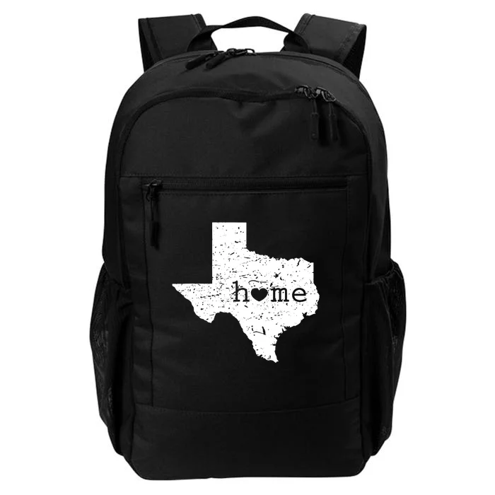 Texas Home Distressed Tx Map With Heart Daily Commute Backpack