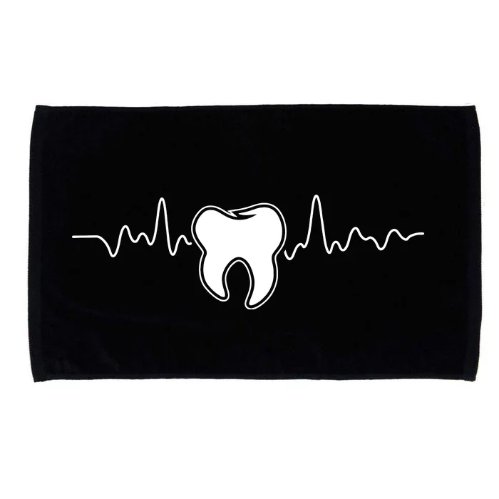 Tooth Heartbeat Dentist Dental Assistant Dentistry Dds Microfiber Hand Towel