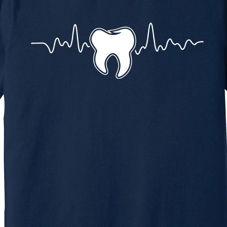 Tooth Heartbeat Dentist Dental Assistant Dentistry Dds Premium T-Shirt