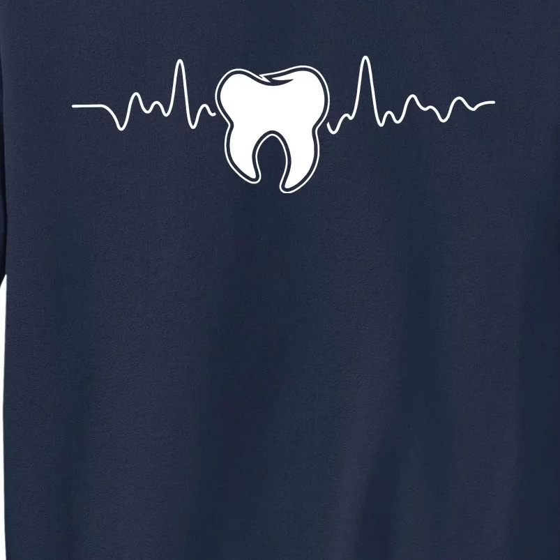 Tooth Heartbeat Dentist Dental Assistant Dentistry Dds Tall Sweatshirt