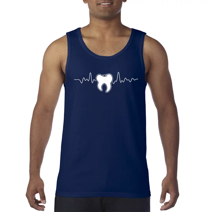 Tooth Heartbeat Dentist Dental Assistant Dentistry Dds Tank Top