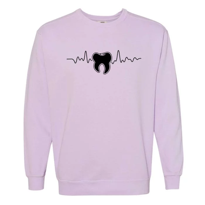 Tooth Heartbeat Dentist Dental Assistant Dentistry Dds Garment-Dyed Sweatshirt