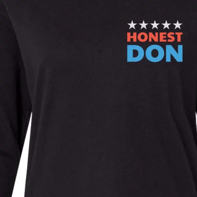 Trump Honest Don 2024 Funny Womens Cotton Relaxed Long Sleeve T-Shirt