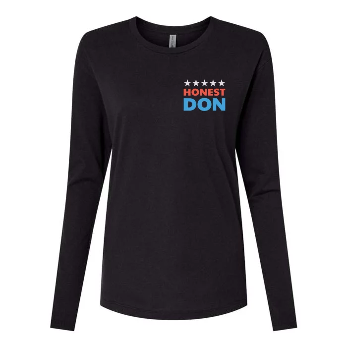 Trump Honest Don 2024 Funny Womens Cotton Relaxed Long Sleeve T-Shirt