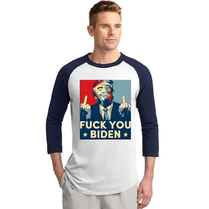 Trump Hope Design Fuck You Biden Baseball Sleeve Shirt