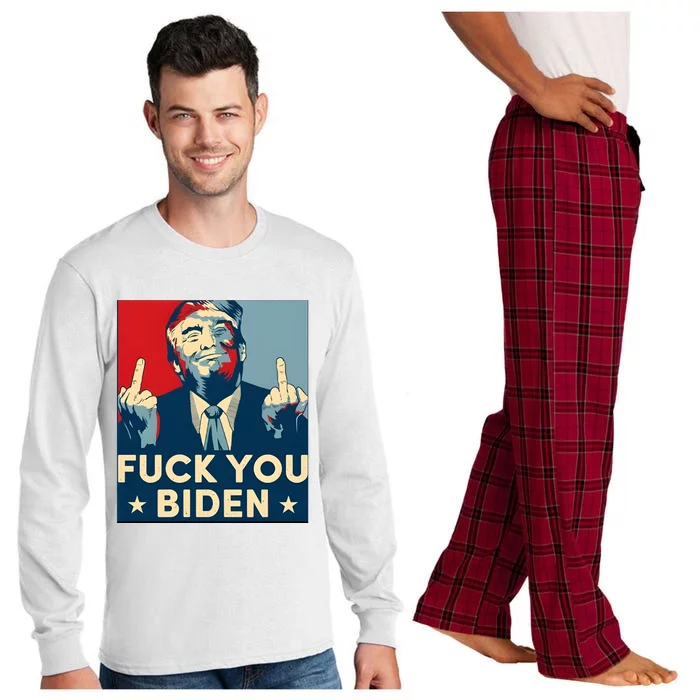 Trump Hope Design Fuck You Biden Long Sleeve Pajama Set