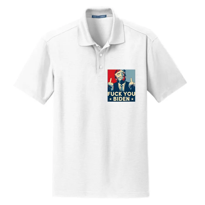 Trump Hope Design Fuck You Biden Dry Zone Grid Performance Polo