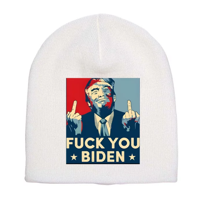 Trump Hope Design Fuck You Biden Short Acrylic Beanie