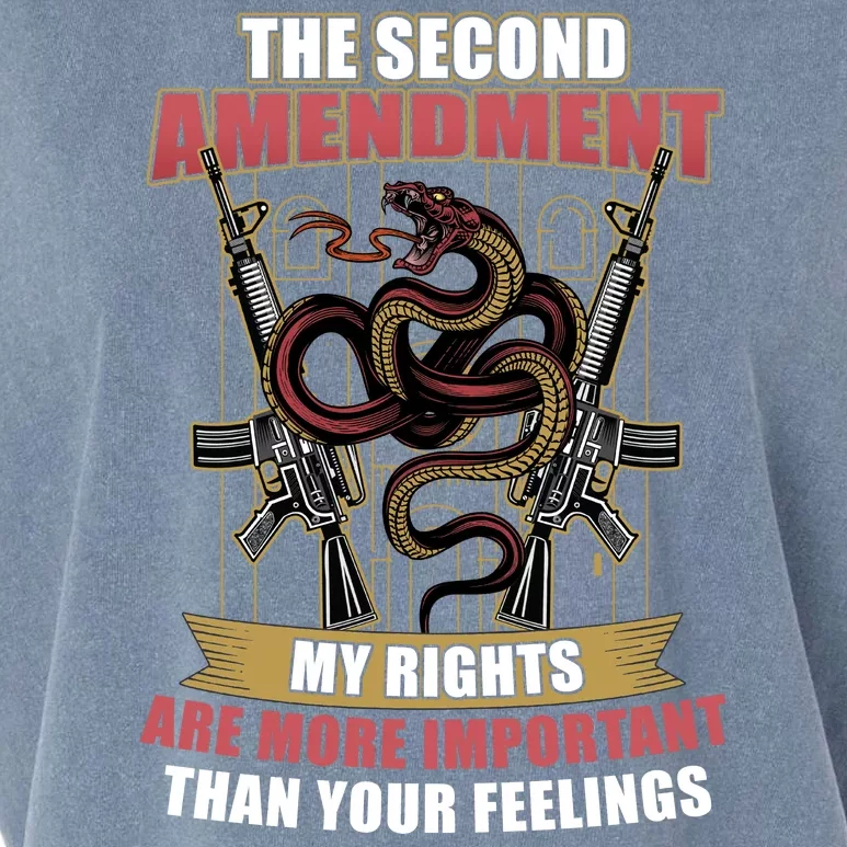 The 2nd Amendment My Rights Are More Important Than Your Feelings Garment-Dyed Women's Muscle Tee