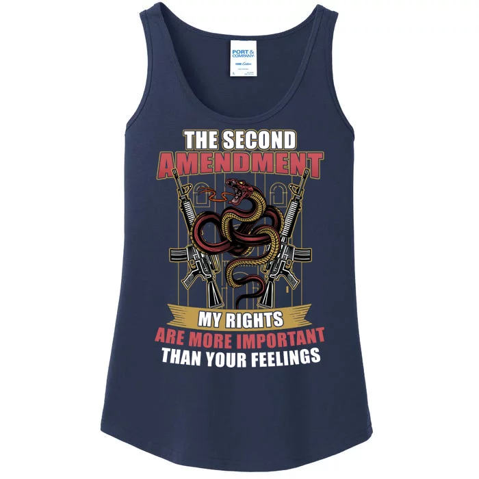 The 2nd Amendment My Rights Are More Important Than Your Feelings Ladies Essential Tank