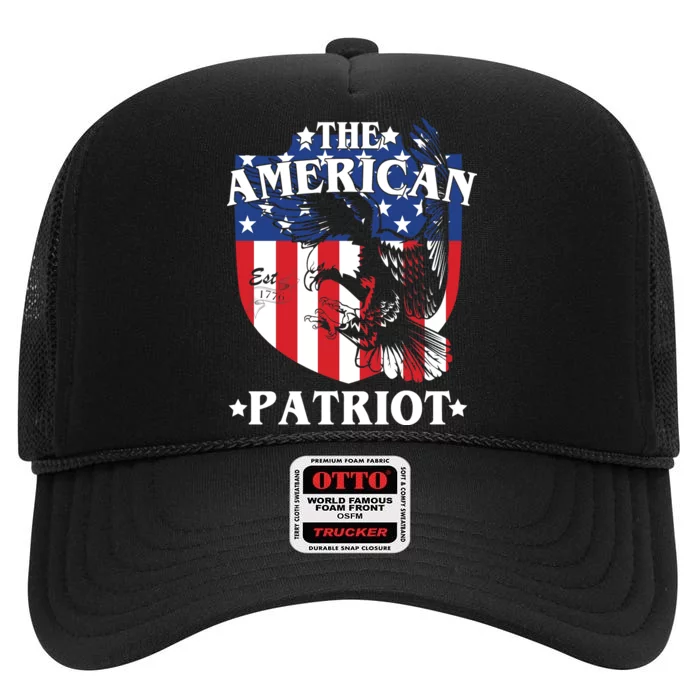 The American Patriot Est 1776 High Crown Mesh Trucker Hat