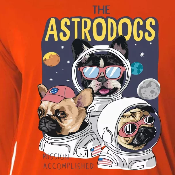 The Astrodogs Astronauts Dogs In Space Cooling Performance Long Sleeve Crew