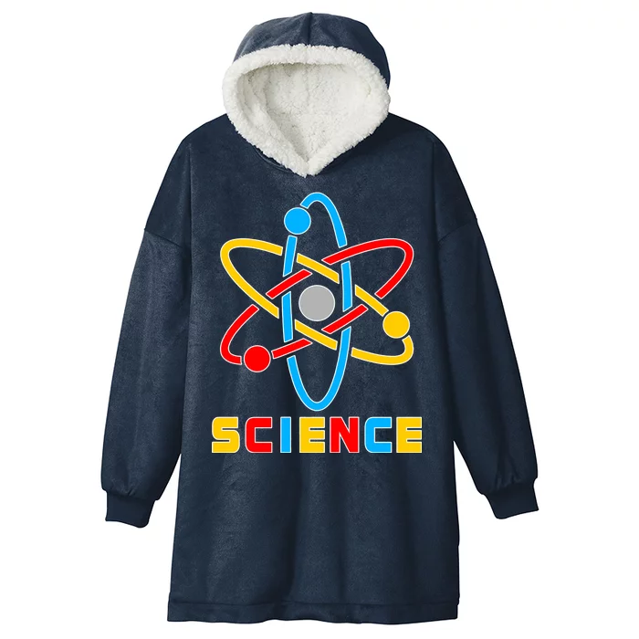 The Atom Science Logo Hooded Wearable Blanket