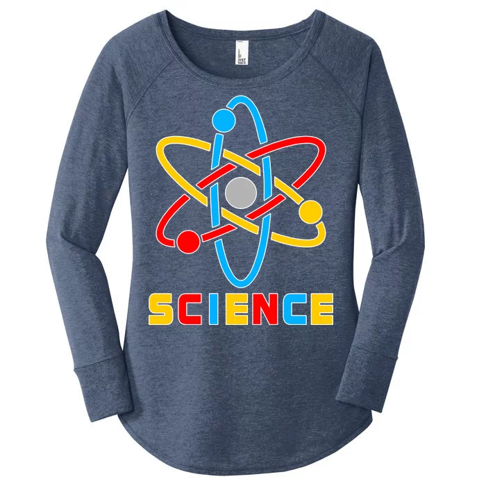 The Atom Science Logo Women's Perfect Tri Tunic Long Sleeve Shirt