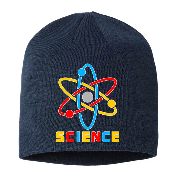 The Atom Science Logo 8 1/2in Sustainable Knit Beanie