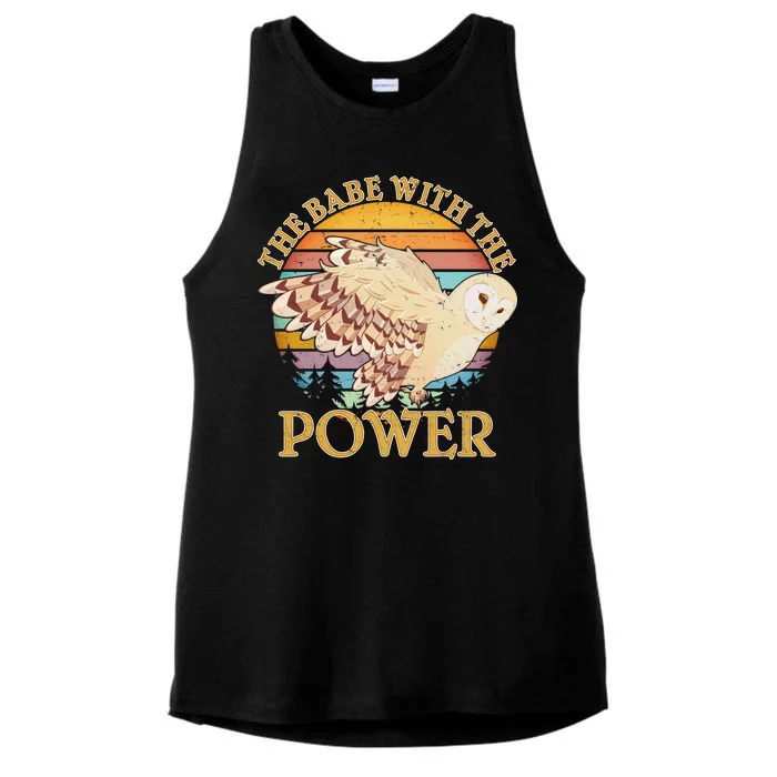 The Babe With The Power Ladies Tri-Blend Wicking Tank