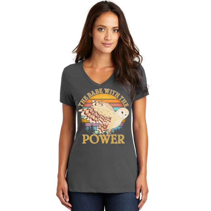 The Babe With The Power Women's V-Neck T-Shirt