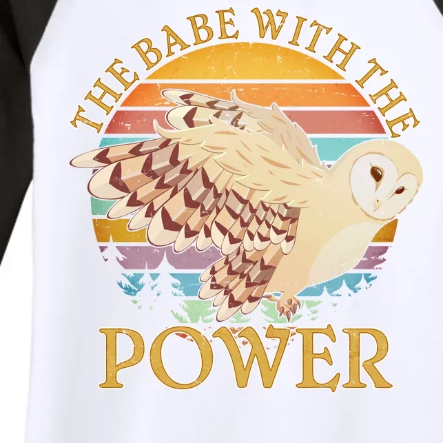 The Babe With The Power Women's Tri-Blend 3/4-Sleeve Raglan Shirt