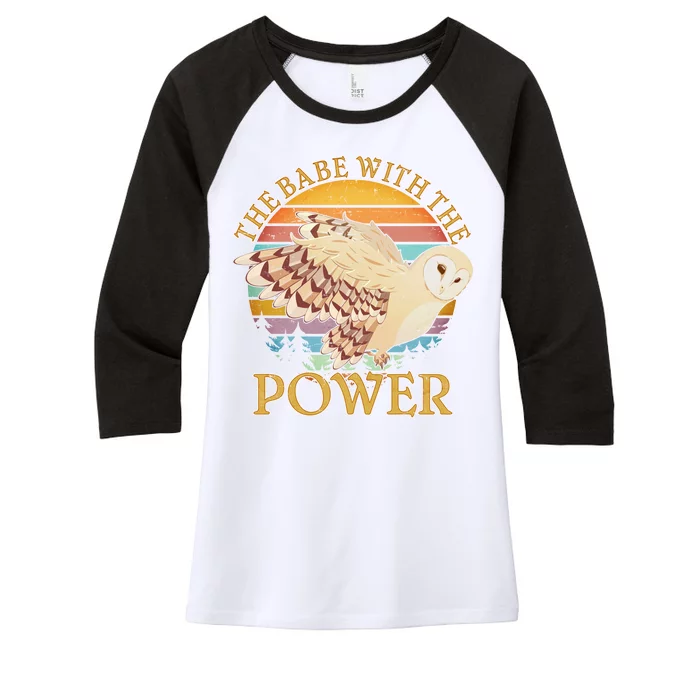 The Babe With The Power Women's Tri-Blend 3/4-Sleeve Raglan Shirt