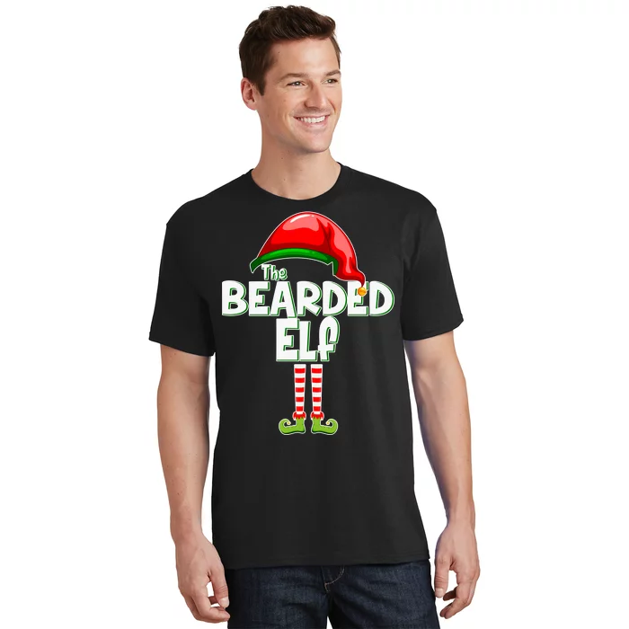 The Bearded Elf Funny Family Christmas T-Shirt