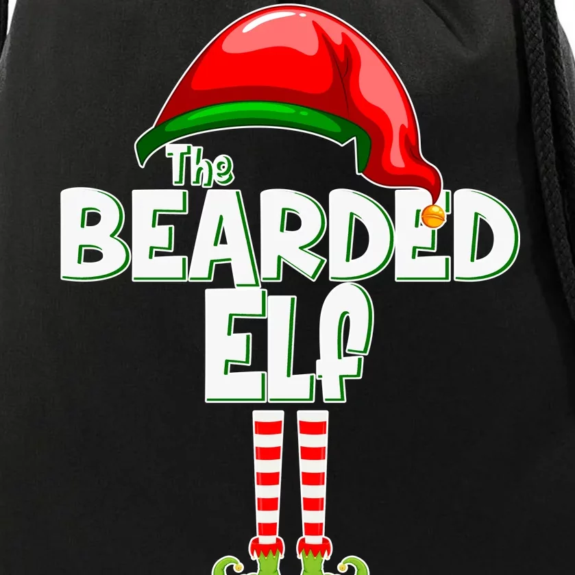 The Bearded Elf Funny Family Christmas Drawstring Bag