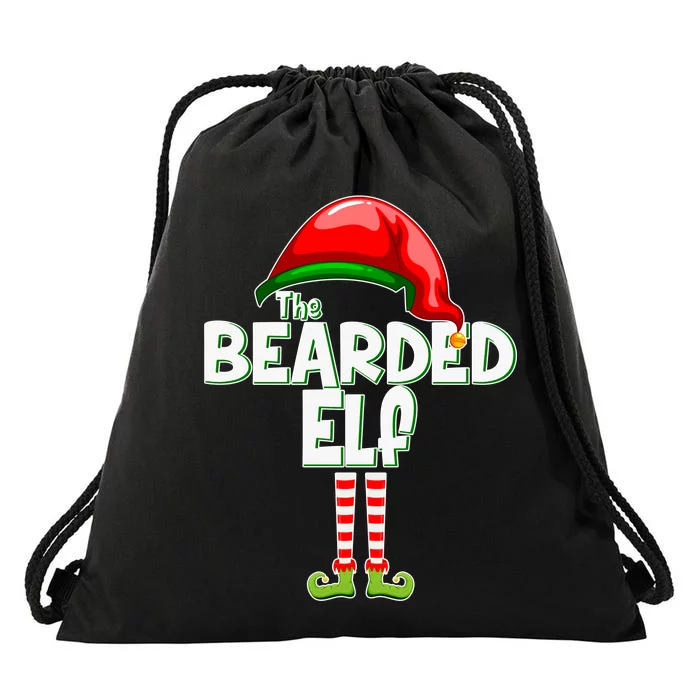 The Bearded Elf Funny Family Christmas Drawstring Bag