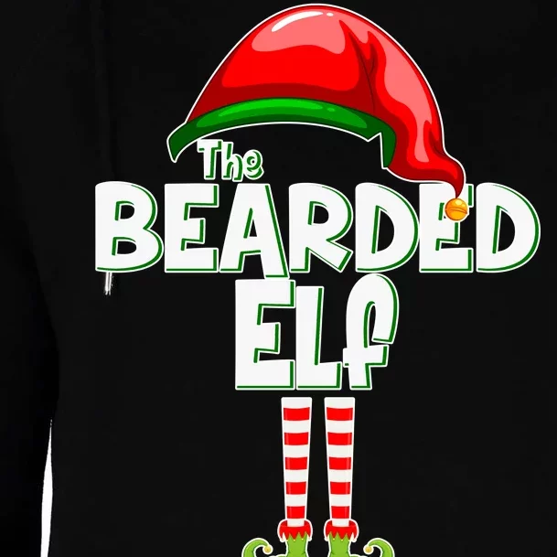 The Bearded Elf Funny Family Christmas Womens Funnel Neck Pullover Hood