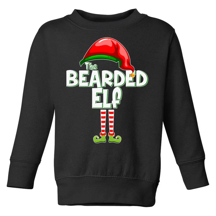 The Bearded Elf Funny Family Christmas Toddler Sweatshirt