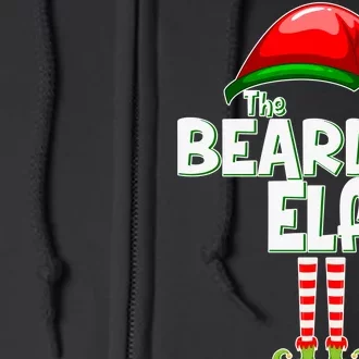 The Bearded Elf Funny Family Christmas Full Zip Hoodie