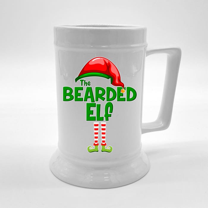 The Bearded Elf Funny Family Christmas Front & Back Beer Stein