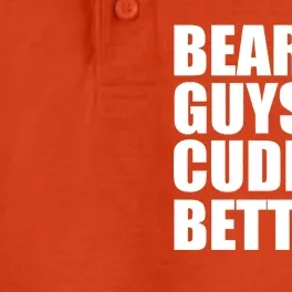 The Bearded Guys Cuddle Better Funny Beard Dry Zone Grid Performance Polo