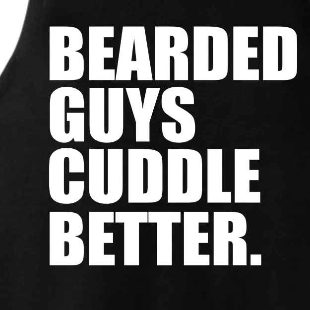 The Bearded Guys Cuddle Better Funny Beard Ladies Tri-Blend Wicking Tank