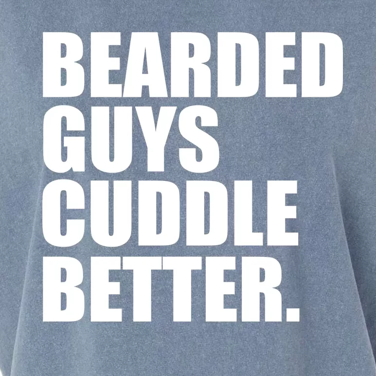 The Bearded Guys Cuddle Better Funny Beard Garment-Dyed Women's Muscle Tee