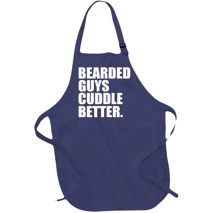 The Bearded Guys Cuddle Better Funny Beard Full-Length Apron With Pocket